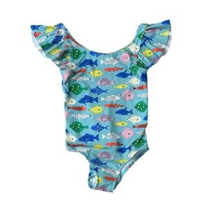 Boden Girls Fish Ruffle
Swimsuit One Piece Fish
Beach Pool Size 5-6Y NWT